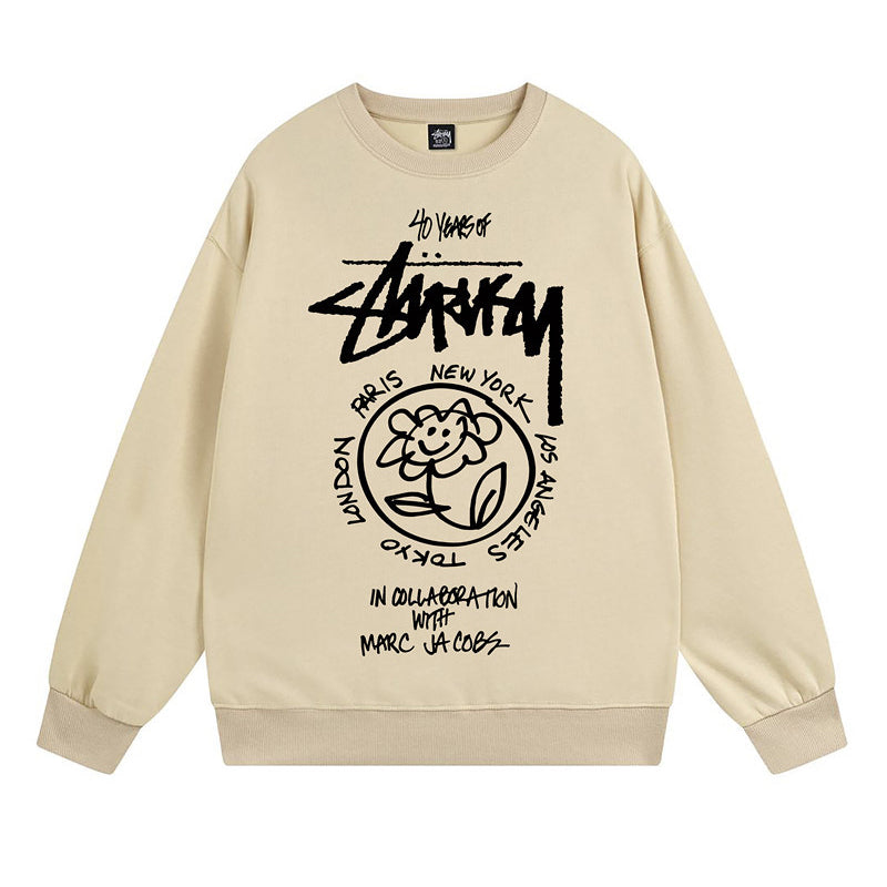 Stussy Sweatshirts Autumn/Winter Fleece Couple Sweatshirts