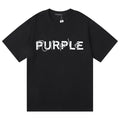 Purple Brand Logo Letter Print T-Shirt